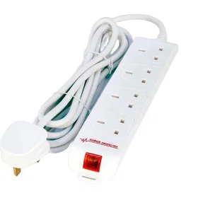 MicroConnect MC-UKSURGESTRIP4-5M 4-Way Surge Protected Power Strip 5m