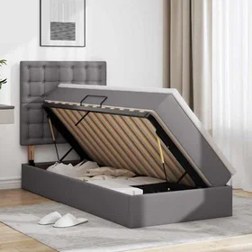 vidaXL Bed with Mattress with Storage 90x200cm