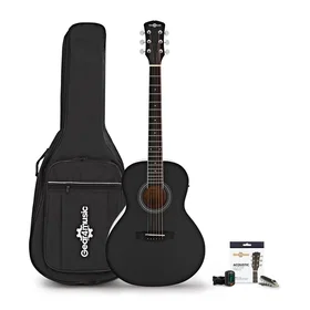 Gear4music Parlour Guitare Électro Acoustique Gauche & Pack d'Accessoires