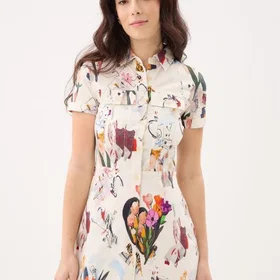 Desigual Vestfini All Over Print Midi Kjole