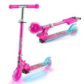 Xootz Wild Rider Leopard LED Kids Kick Scooter