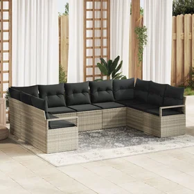 vidaXL Garden Sofa Set with Cushion 9 Pieces 3355211