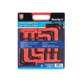 BlueSpot Tools 15308 Hex Key Set 8-19mm 6pcs
