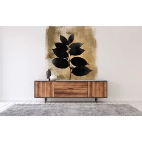 Tadessi Blommor M1-61059 Digitaltryck Guld Svart