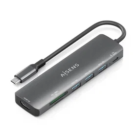 AISENS ASUC-7P025-GR USB 3.2 Gen 1 (3.1 Gen 1) Type-C Dockningsstation