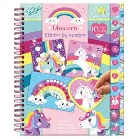 Totum Unicorn Sticker By Number Book