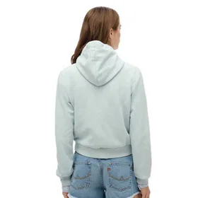 Superdry Essential Logo Cropped Full Zip Sweatshirt (Dam)
