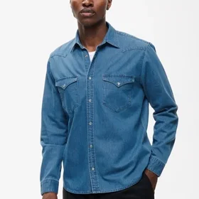 Matinique Mand Medium Washed Denim Skjorte (Herre)