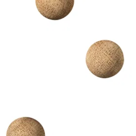Naga Håndværksmagnet Kugle Naturlig 3 stk