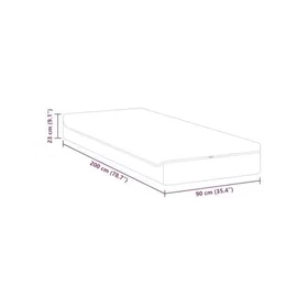 vidaXL Mattress Jacquard Fabric 90x200cm 2-Pack 4106362