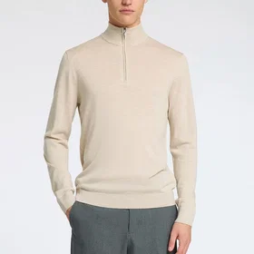 Selected Slhtray Ls Knit Merino Halv Glidelås (Herre)