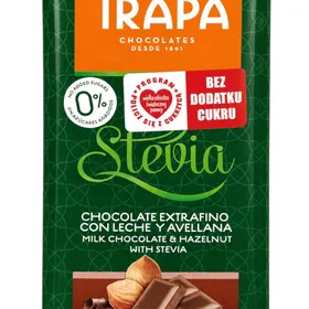 Trapa Stevia Chocolate Bar With Hazelnuts 75g