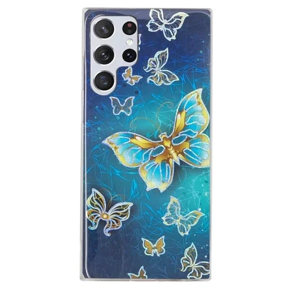 Deco Electroplated Butterfly Case for Samsung Galaxy S23 Ultra