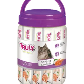 Truly Kremet Lickbar Kattgodis Rekker og Torsk 420g