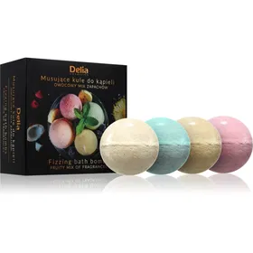 Delia Cosmetics Fizzing Bath Bombs Fruity Mix Gift Set 4x100 g