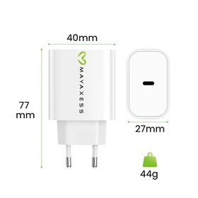 Mayaxess SEK-VIRT-A36 Wall Charger for Galaxy A36 with USB-C Cable 20W