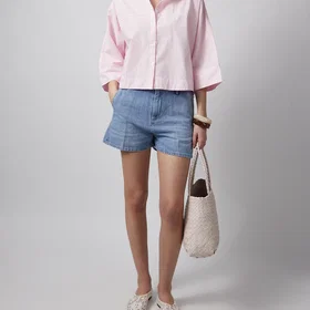 7 For All Mankind Linen Trouser Shorts (Women's)