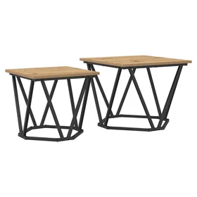 vidaXL Sidobordsset Artisan Oak 50 x 50 x 40 cm 868272