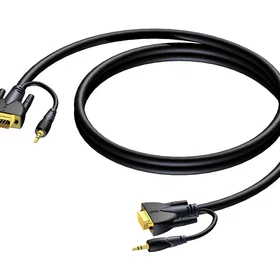 ProCable ProCab SVGA Hane till SVGA Hane och Stereo Ljudjackelkabel 15m CLV115-15