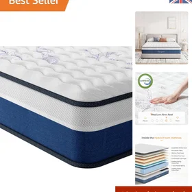 Vesgantti Hybrid Mattress Medium Firm Memory Foam Pocket Spring 135x190x25cm