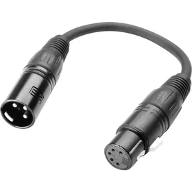 Adam Hall K3DHM0020 3 Star Series DMX Adapter XLR 5-pin till XLR 3-pin 0.2m