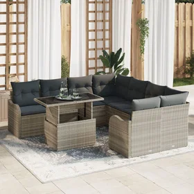 vidaXL Garden Sofa Set with Cushion 9 Pieces 3348438