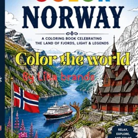 Konges Color The World: Color Norway Färgläggningsbok