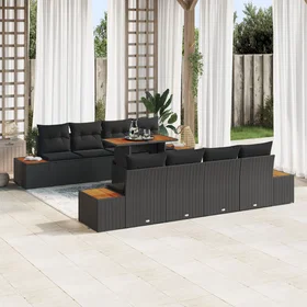 vidaXL Ensemble de Salle à Manger de Jardin avec Coussin 9 Pièces 3350050