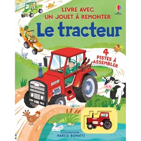 Usborne Traktor Bok med Dragleksak 4-delars set