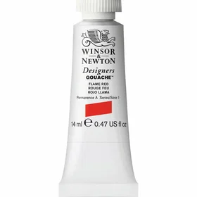 Winsor & Newton Designers Gouache Flame Red 249 14ml
