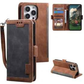 Suburbian Läder Flip Case för iPhone 15 Pro