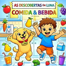 AS Descobertas da Luna: Comida & Bebida Färgläggningsbok för barn