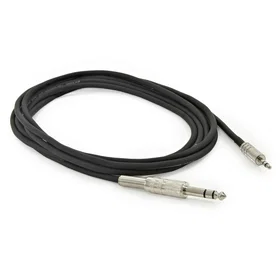 Gear4music Essentials Stereo MiniJack to Jack Cable 6m JACK-MJACK-TRS-6