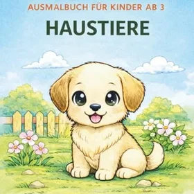 Ausmalbuch för barn från 3 år Husdjur Färgläggningsbok