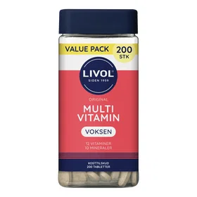 Livol Multivitamin Vuxen 200 Tabletter