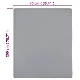 vidaXL Jersey Fitted Sheet 2 Pcs 90x200cm 136201