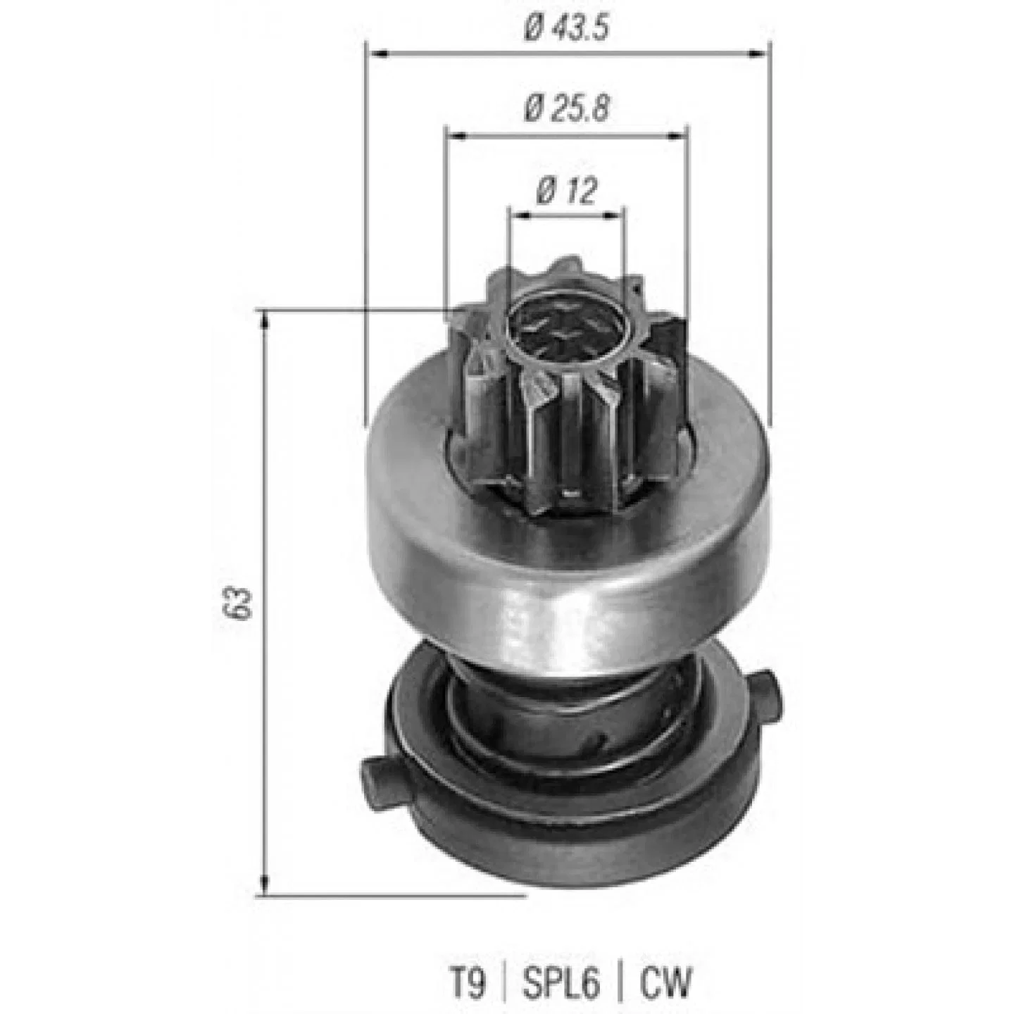 Magneti Marelli Starter Motor Gear 940113020231