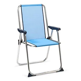 Solenny Fixed Folding Chair Aluminium 89x55x53cm