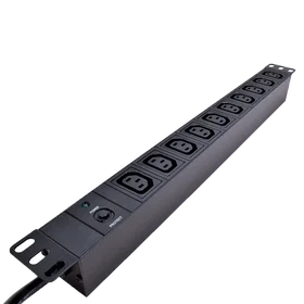 Linkit 19" Strömbuss 1U PDU-10C13-2M-C14-OP