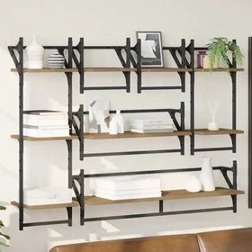 vidaXL Väggmonterad Hylla Set (6-pack) 100x25x30cm