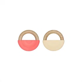 OYOY Rainbow Teether 2-pack (Cherry Red/Vanilla)