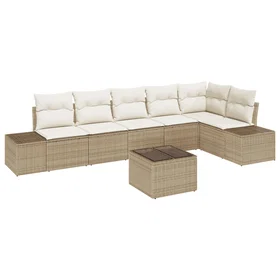 vidaXL Garden Sofa Set with Cushion 7 Pieces 3347091