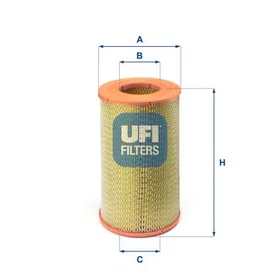 UFI Filtri Piaggio Ape Poker 420cc Air Filter Silver