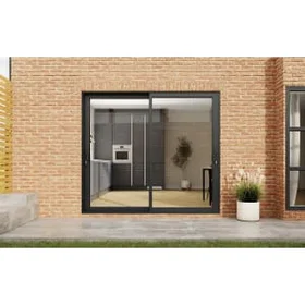 JCI Sliding Patio Door Grey Aluminium