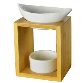 Zen'Arôme Doftande brännare löv trä och keramik
