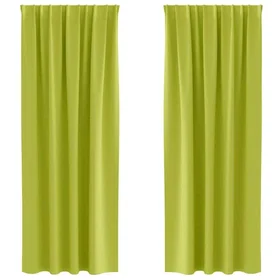 vidaXL Curtains with Curtains 2 pcs Apple green 260 x 140 cm Polyester