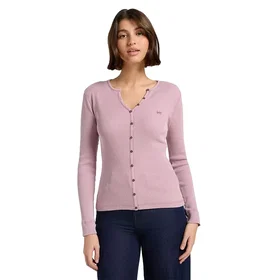 Lee Tvättad Waffle Henley Långärmad T-shirt (Dam)