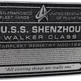 Master replicas U.S.S. Shenzhou Walker Class Resin Dedication Plaque