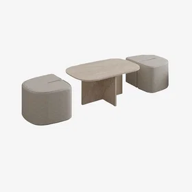 Hanah Home Sofabord Twin Beige Homeroom