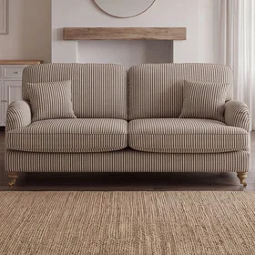 Oak&More Chilworth Cove Striped Fabric Sofa (3-Seater)